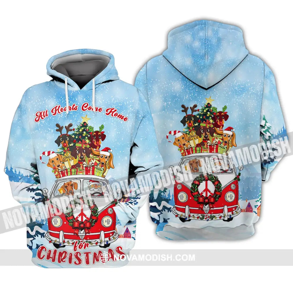 Unisex T-Shirt Dogs And Christmas Shirt Hoodie For / S