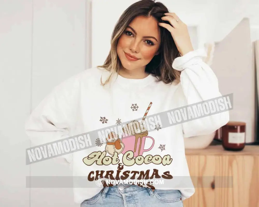 Unisex T-Shirt Hot Cocoa And Christmas Movies Christmas Hoodie Gift For T-Shirt