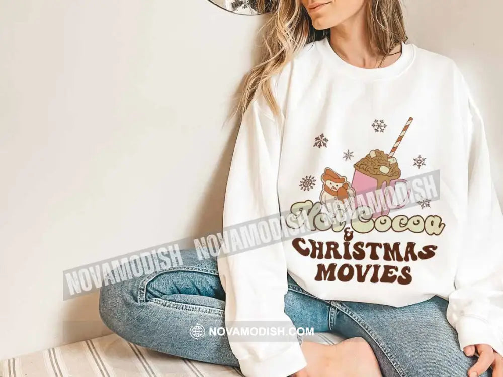 Unisex T-Shirt Hot Cocoa And Christmas Movies Christmas Hoodie Gift For T-Shirt