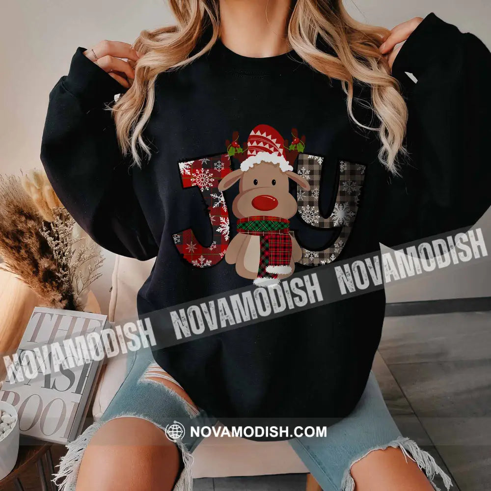 Unisex T-Shirt The Joy Christmas Hoodie Gift For Long Sleeve / Black S T-Shirt