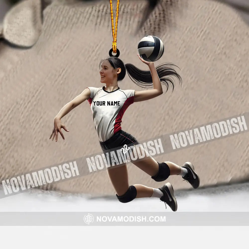 Volleyball Woman Decor Christmas Ornament Personalized