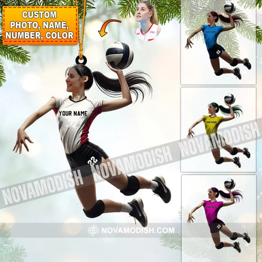 Volleyball Woman Decor Christmas Ornament Personalized 3.54’’ / 1