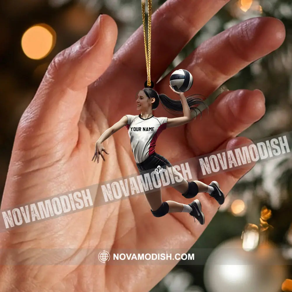 Volleyball Woman Decor Christmas Ornament Personalized