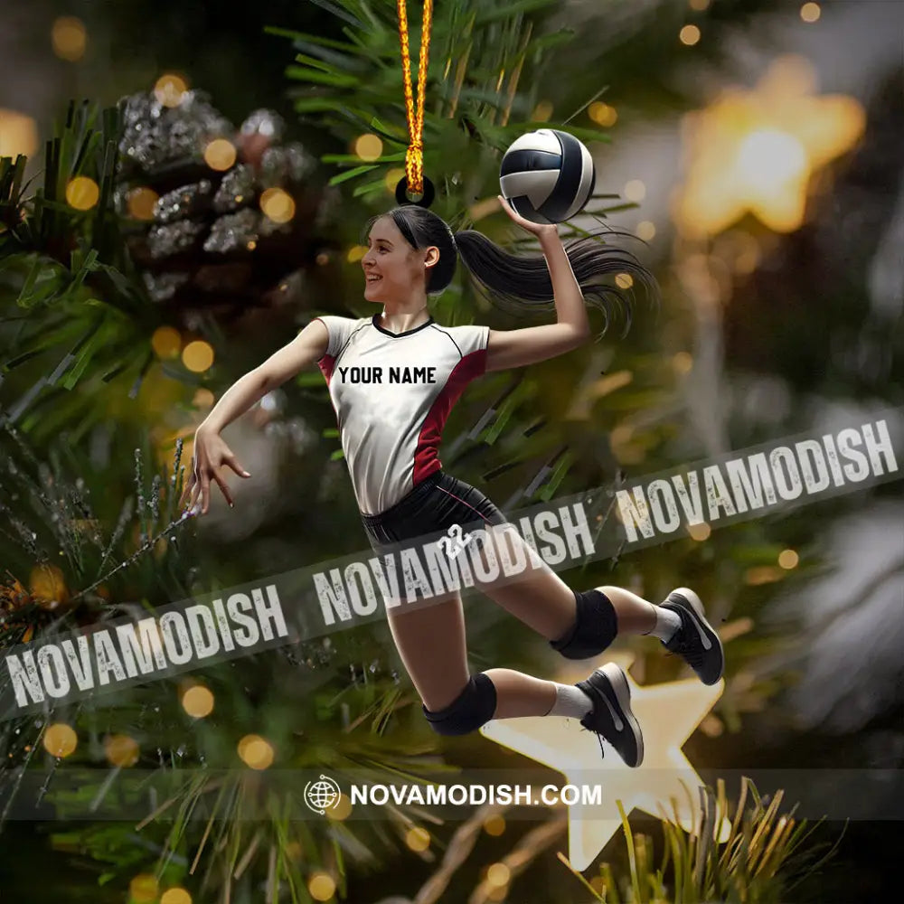 Volleyball Woman Decor Christmas Ornament Personalized