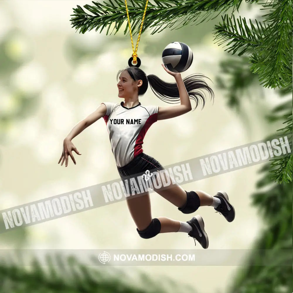 Volleyball Woman Decor Christmas Ornament Personalized