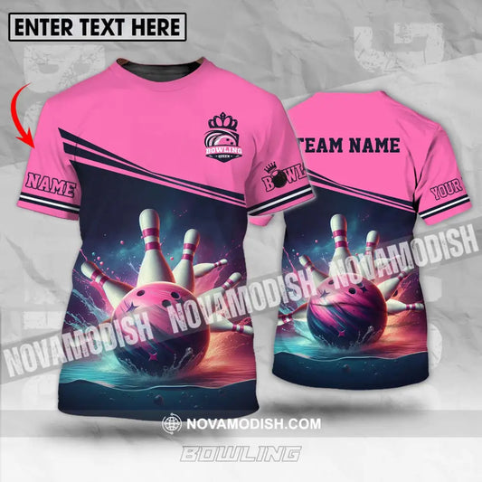 Woman Shirt - Custom Name Shirt Bowling Shirt - Gift for Bowling Lovers T-shirt