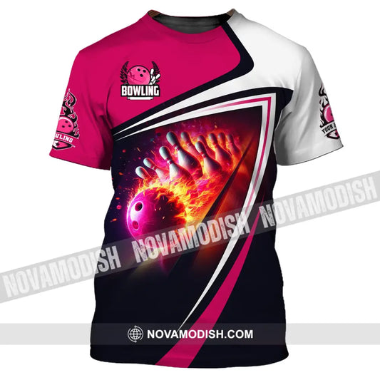 Woman Shirt Custom Name Bowling Zip Polo For Player T-Shirt T-Shirt / S