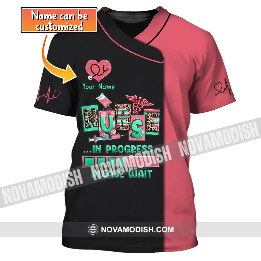 Woman Shirt Custom Name Nurse T-Shirt In Process For Nurses