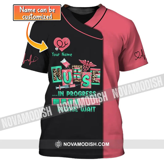 Woman Shirt Custom Name Nurse T-Shirt In Process For Nurses
