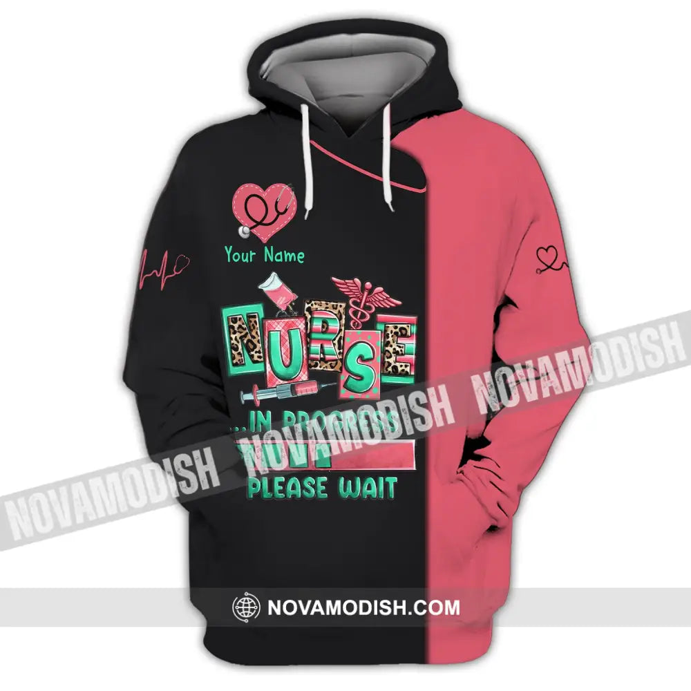 Woman Shirt Custom Name Nurse T-Shirt In Process For Nurses Hoodie / S