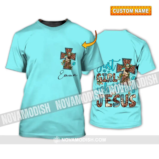 Woman Shirt - Custom Name T-Shirt - Just A Girl Who Loves Jesus T-shirt