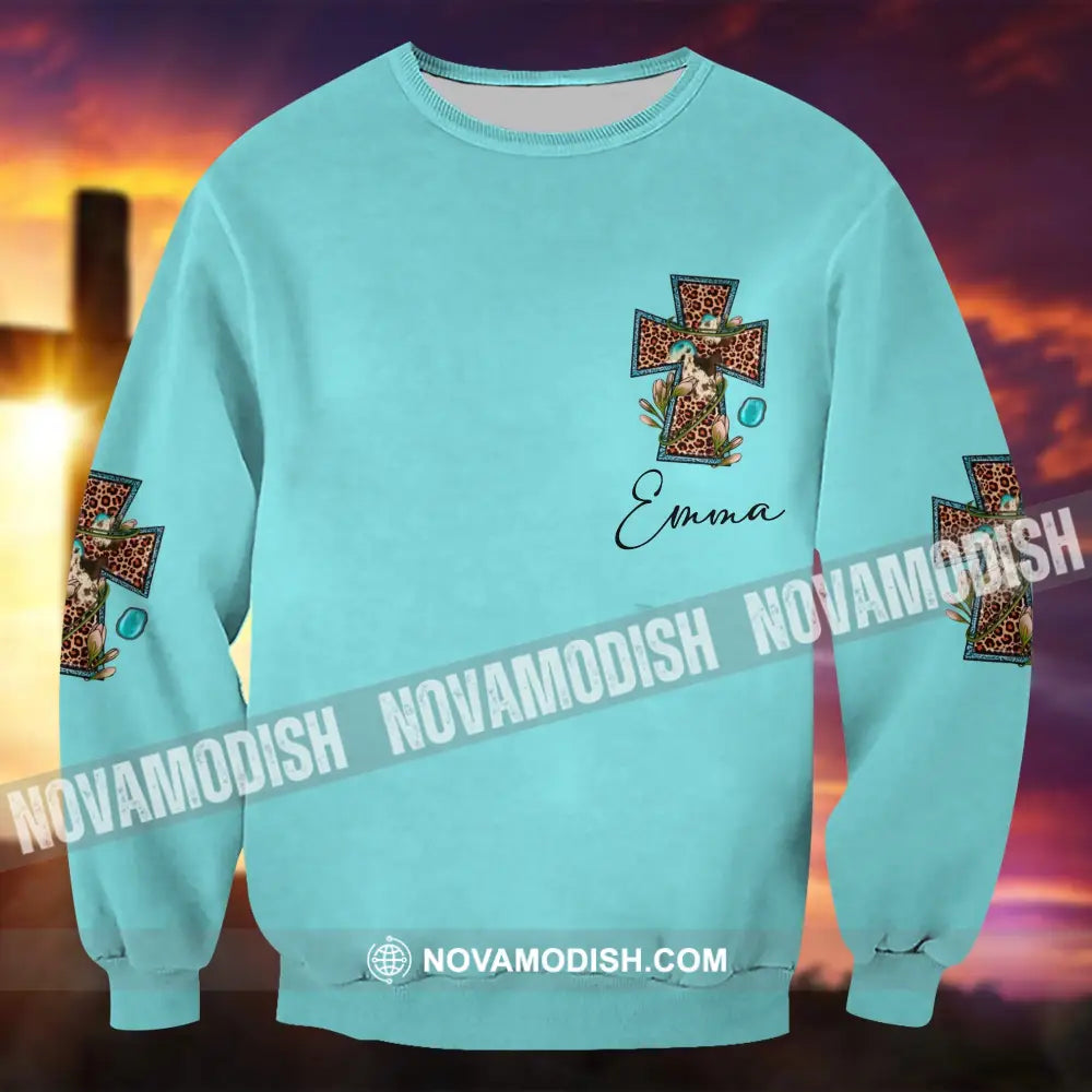 Woman Shirt - Custom Name T-Shirt - Just A Girl Who Loves Jesus Long Sleeve / S T-shirt