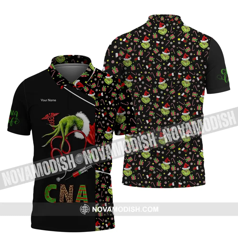 Women Shirt Cna Christmas Life T-Shirt Nurse Hoodie For Nurses Polo / S