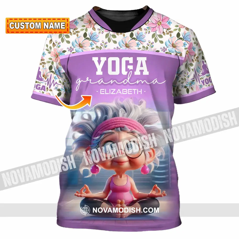 Women Shirt - Custom Chill Relax Yoga Granndma Shirt T-shirt
