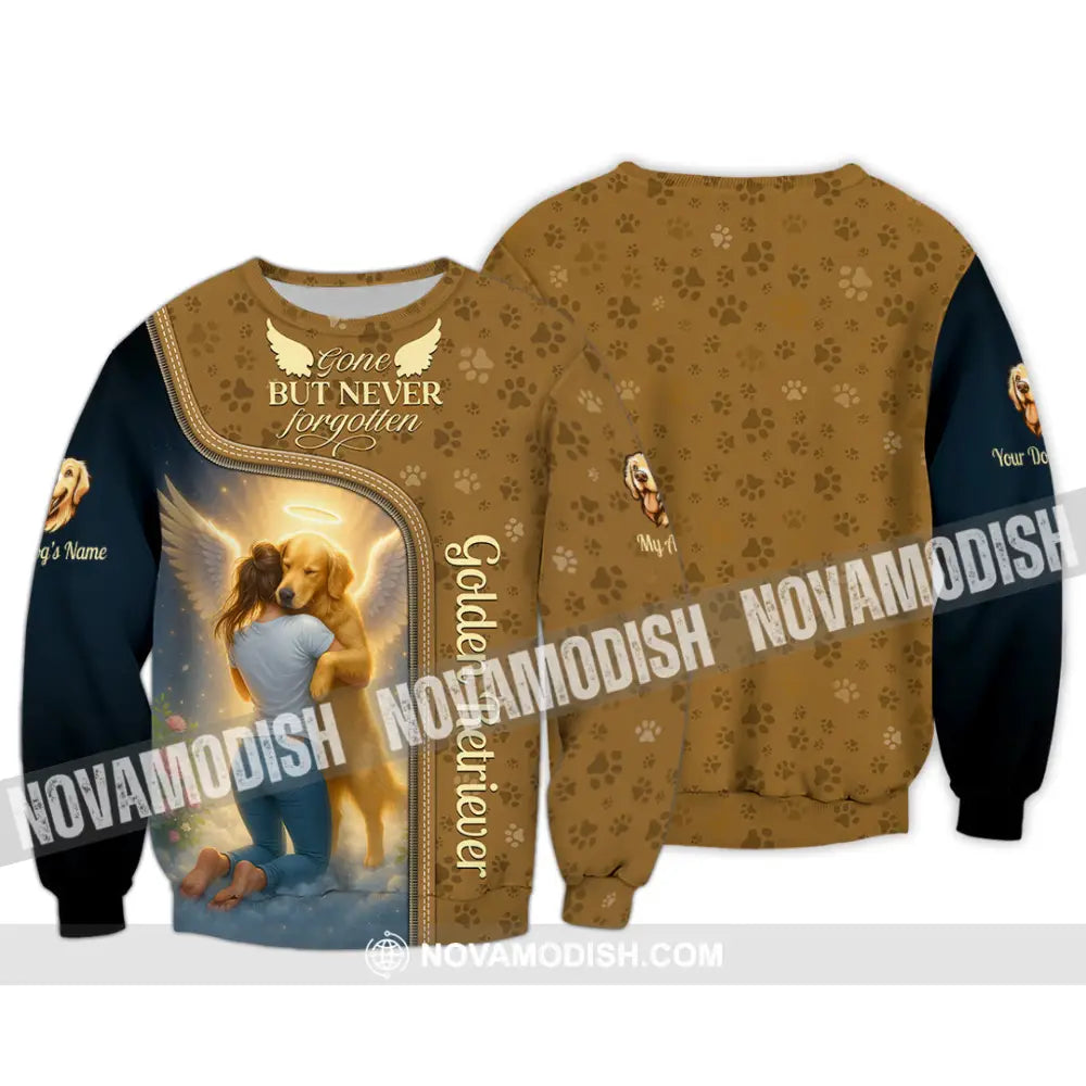 Women Shirt - Custom Golden Retriever Gone But Never Forgotten Shirt Long Sleeve / S T-shirt