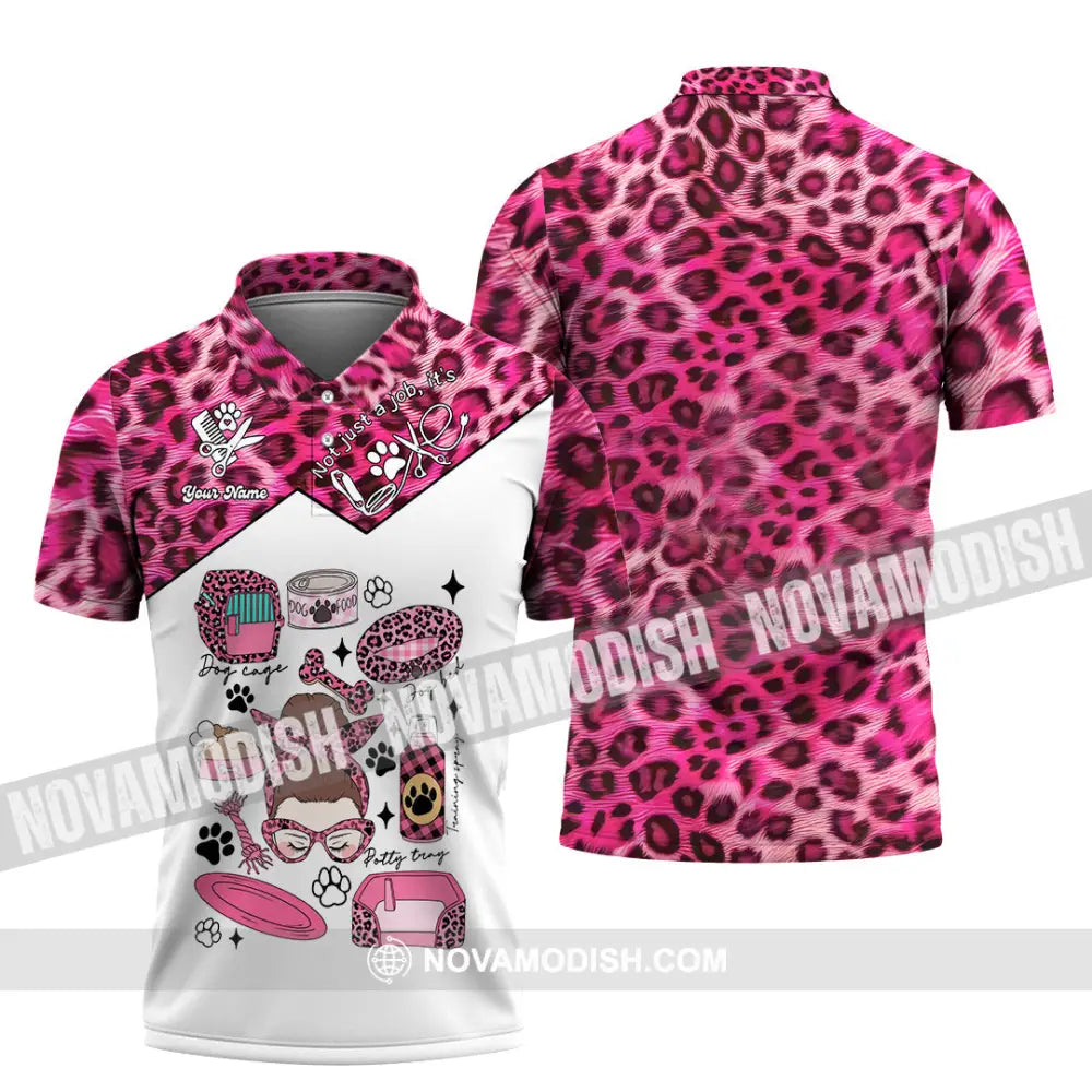 Women Shirt - Custom It’s Not Just A Job It’s Love Pet Groomer Shirt Polo Shirt / S T-shirt