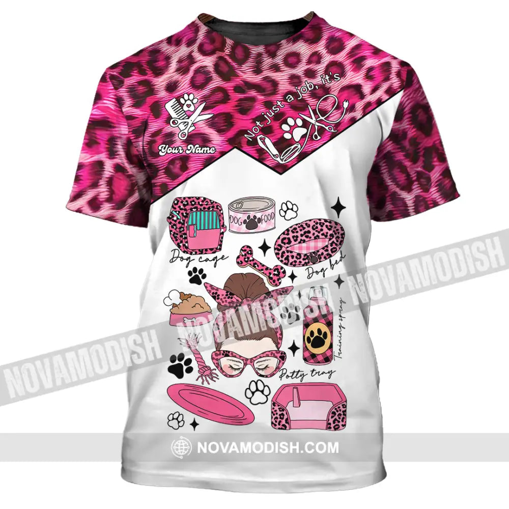 Women Shirt - Custom It’s Not Just A Job It’s Love Pet Groomer Shirt T-Shirt / S T-shirt