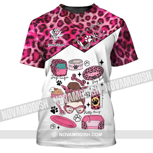 Women Shirt - Custom It’s Not Just A Job It’s Love Pet Groomer Shirt T-Shirt / S T-shirt