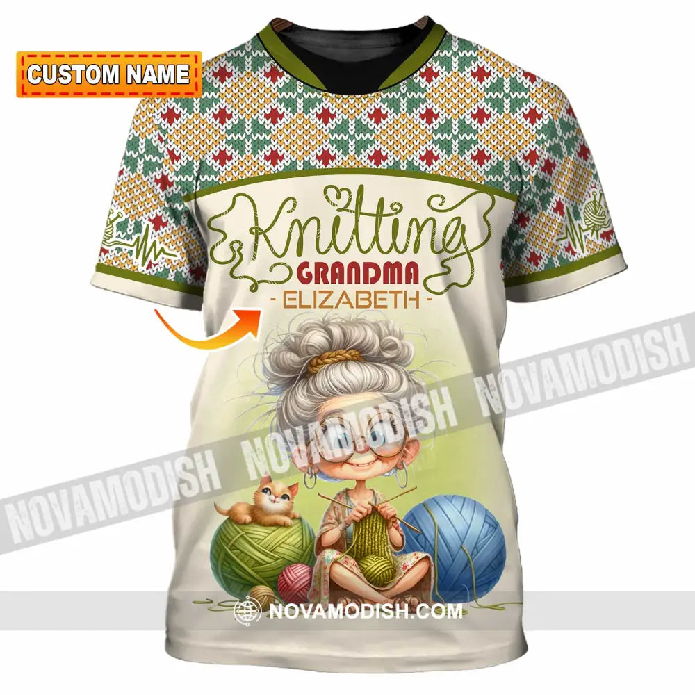 Women Shirt - Custom Knitting Grandma Shirt T-shirt
