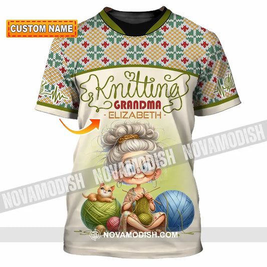 Women Shirt - Custom Knitting Grandma Shirt T-shirt