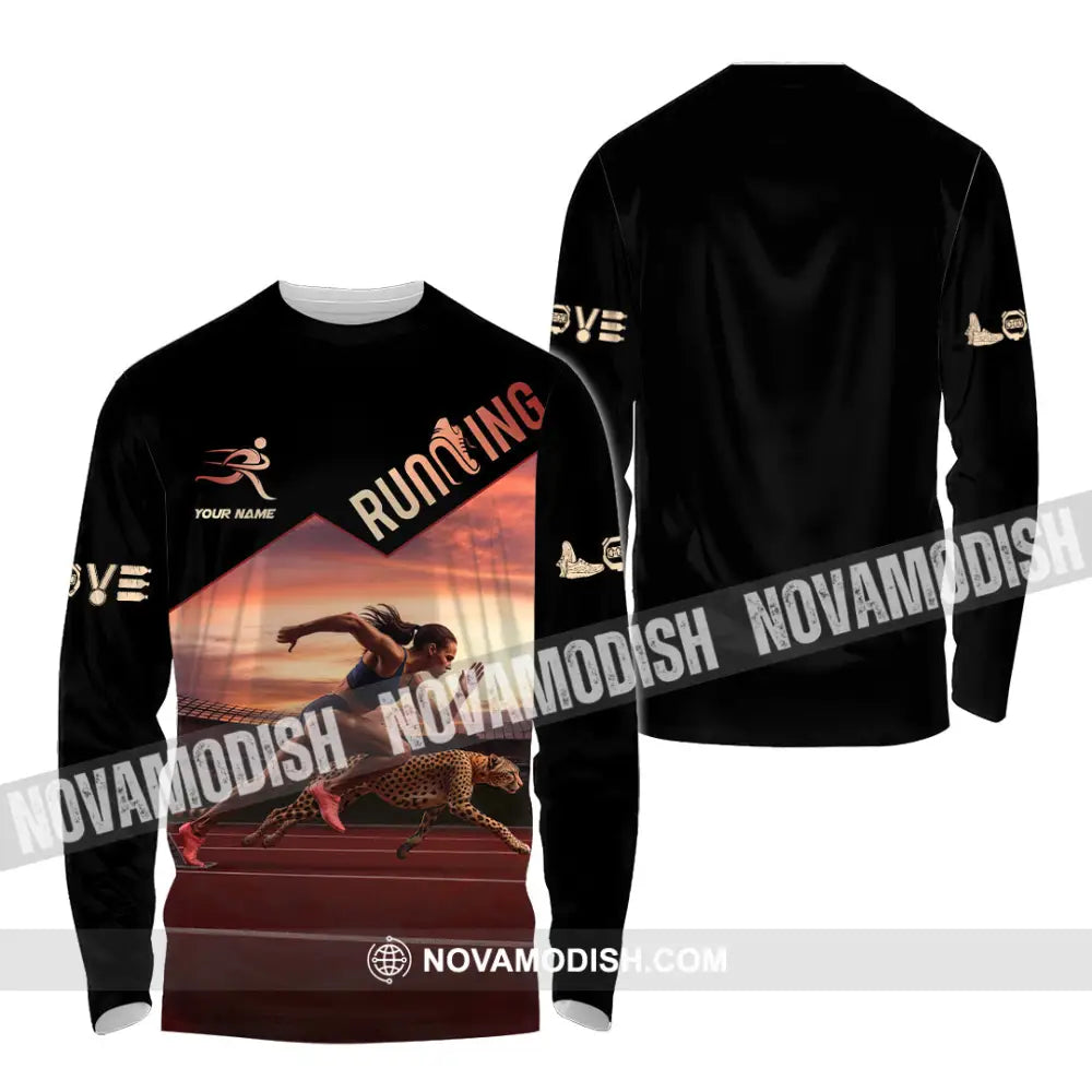 Women Shirt - Custom Love Running Player Shirt Long Sleeve Shirt / S T-shirt