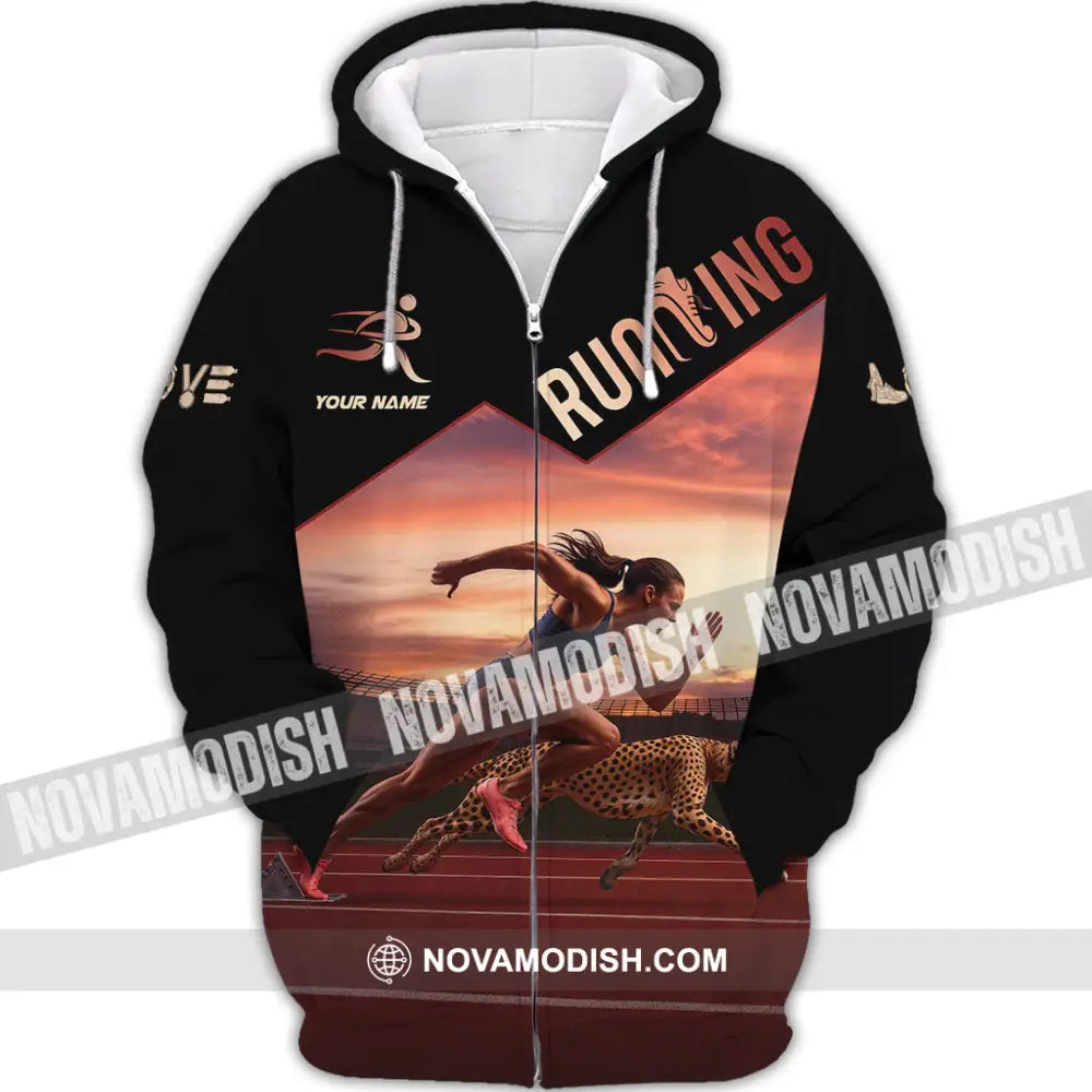 Women Shirt - Custom Love Running Player Shirt Zipper Hoodie / S T-shirt