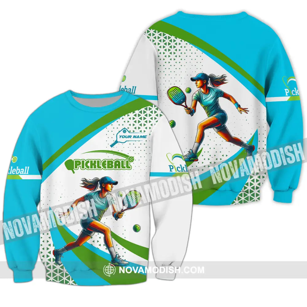 Women Shirt - Custom Name Sport Shirt Pickleball Classic Shirt Long Sleeve / S T-shirt