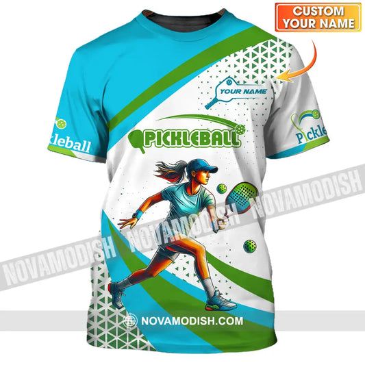 Women Shirt - Custom Name Sport Shirt Pickleball Classic Shirt T-shirt