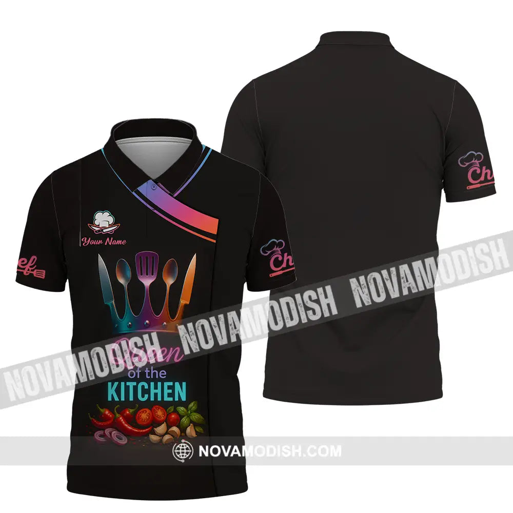 Women Shirt - Custom Queen Of The Kitchen Master Chef Shirt Polo Shirt / S T-shirt