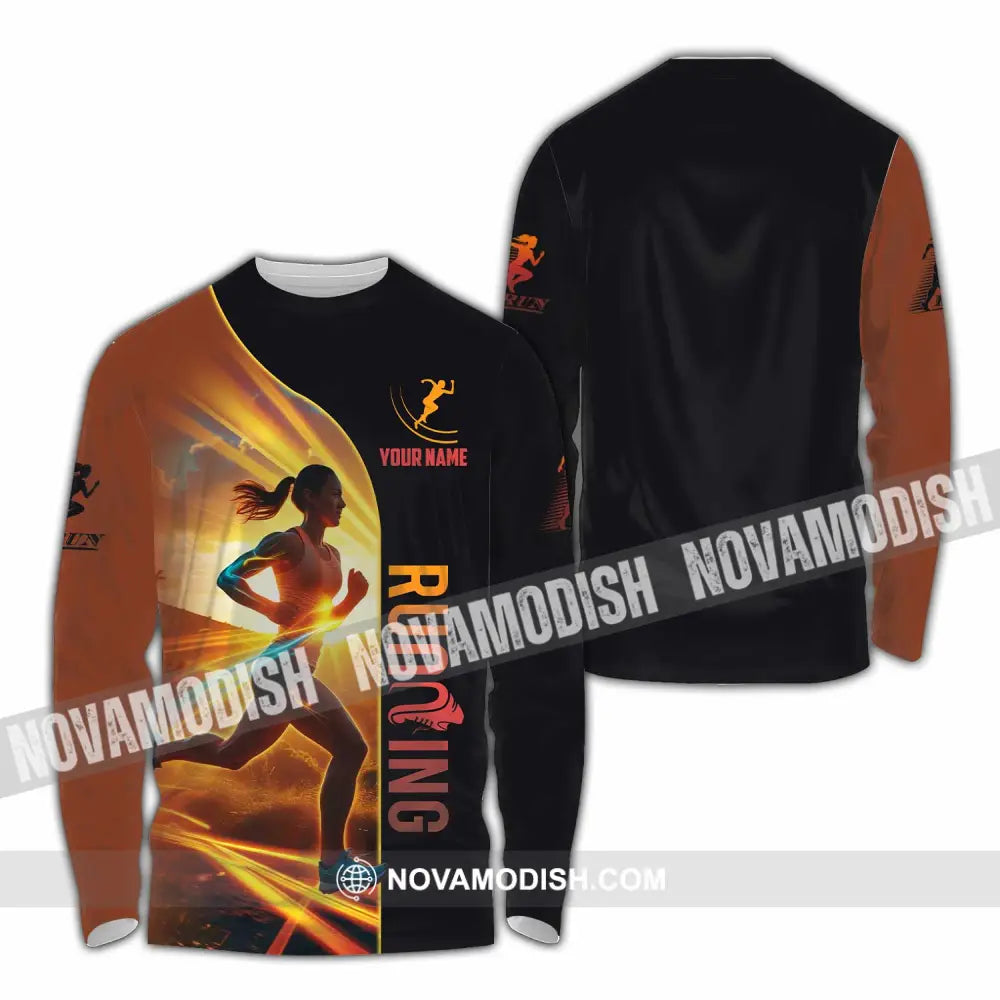 Women Shirt - Custom Running Shirt Long Sleeve Shirt / S T-shirt