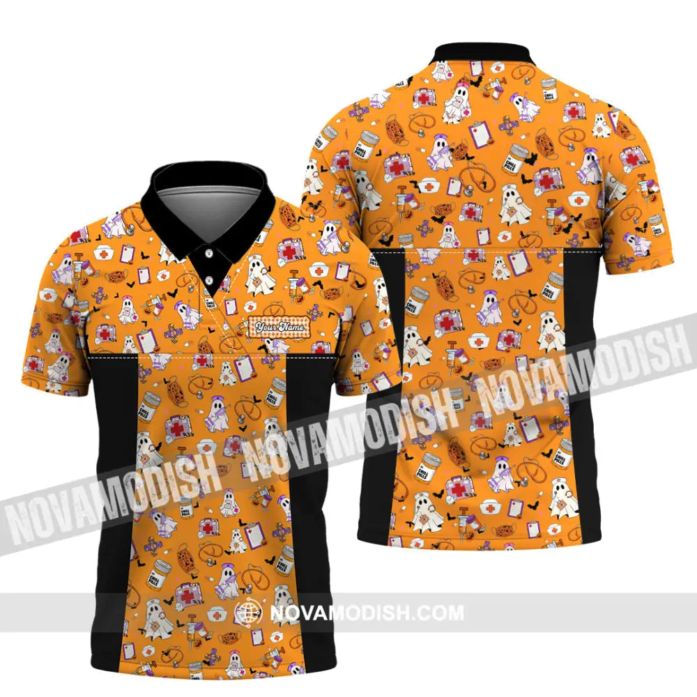 Women Shirt - Custom Scrubstar Fright Friends Halloween Shirt Polo Shirt / S T-shirt