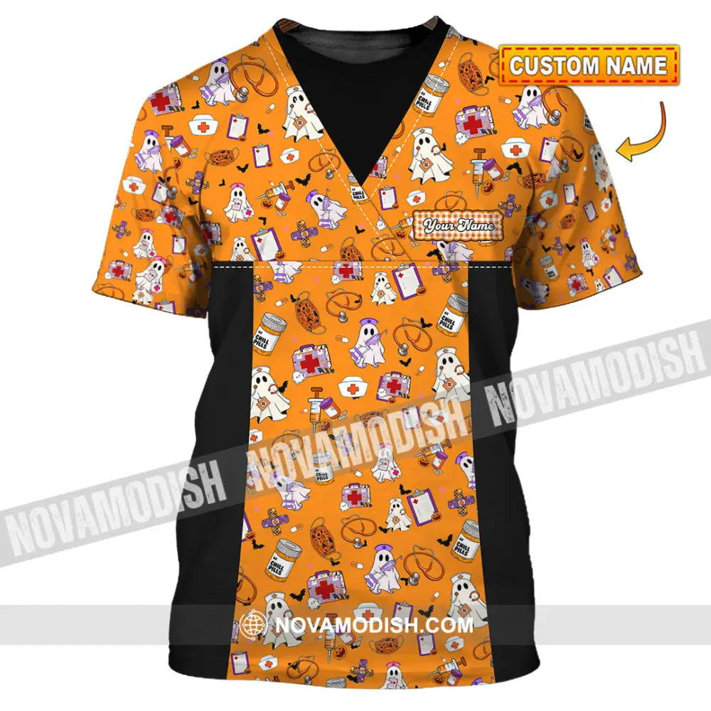 Women Shirt - Custom Scrubstar Fright Friends Halloween Shirt T-shirt