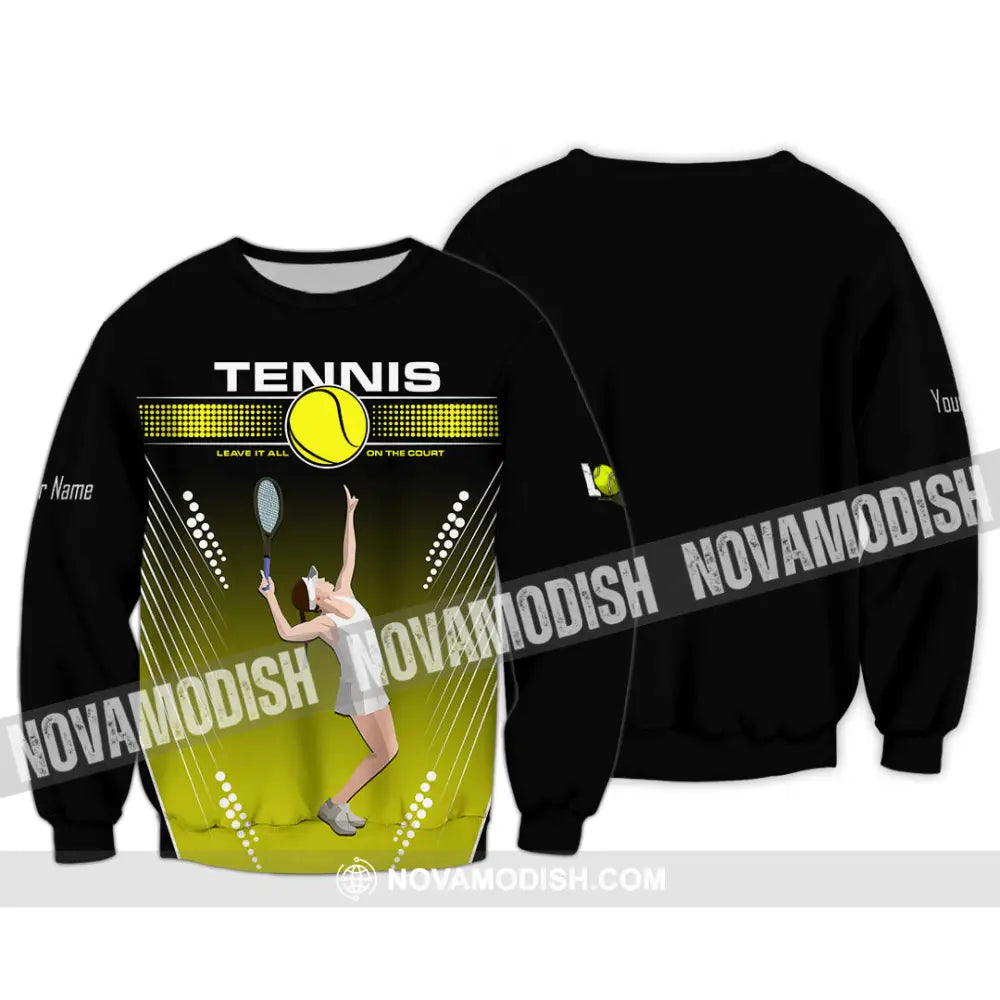 Women Shirt - Custom Tennis Player Sport Shirt Long Sleeve / S T-shirt