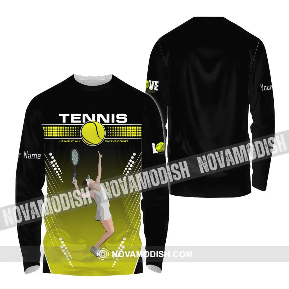Women Shirt - Custom Tennis Player Sport Shirt Long Sleeve Shirt / S T-shirt