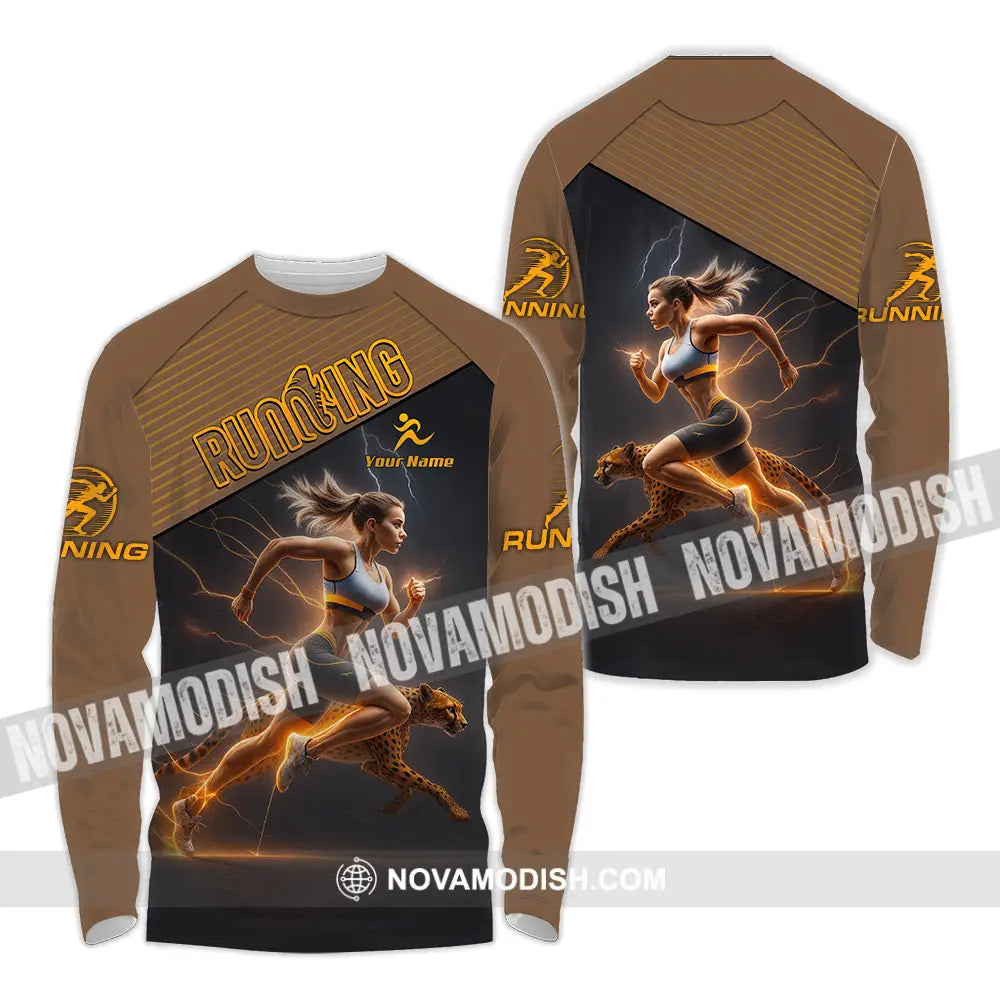 Women Shirt - Custom Woman Running Shirt Long Sleeve Shirt / S T-shirt