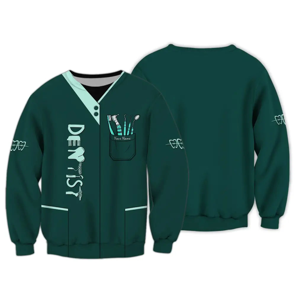 Women Shirt Dental Dentist Hoodie Sportwear Long Sleeve / S T-Shirt