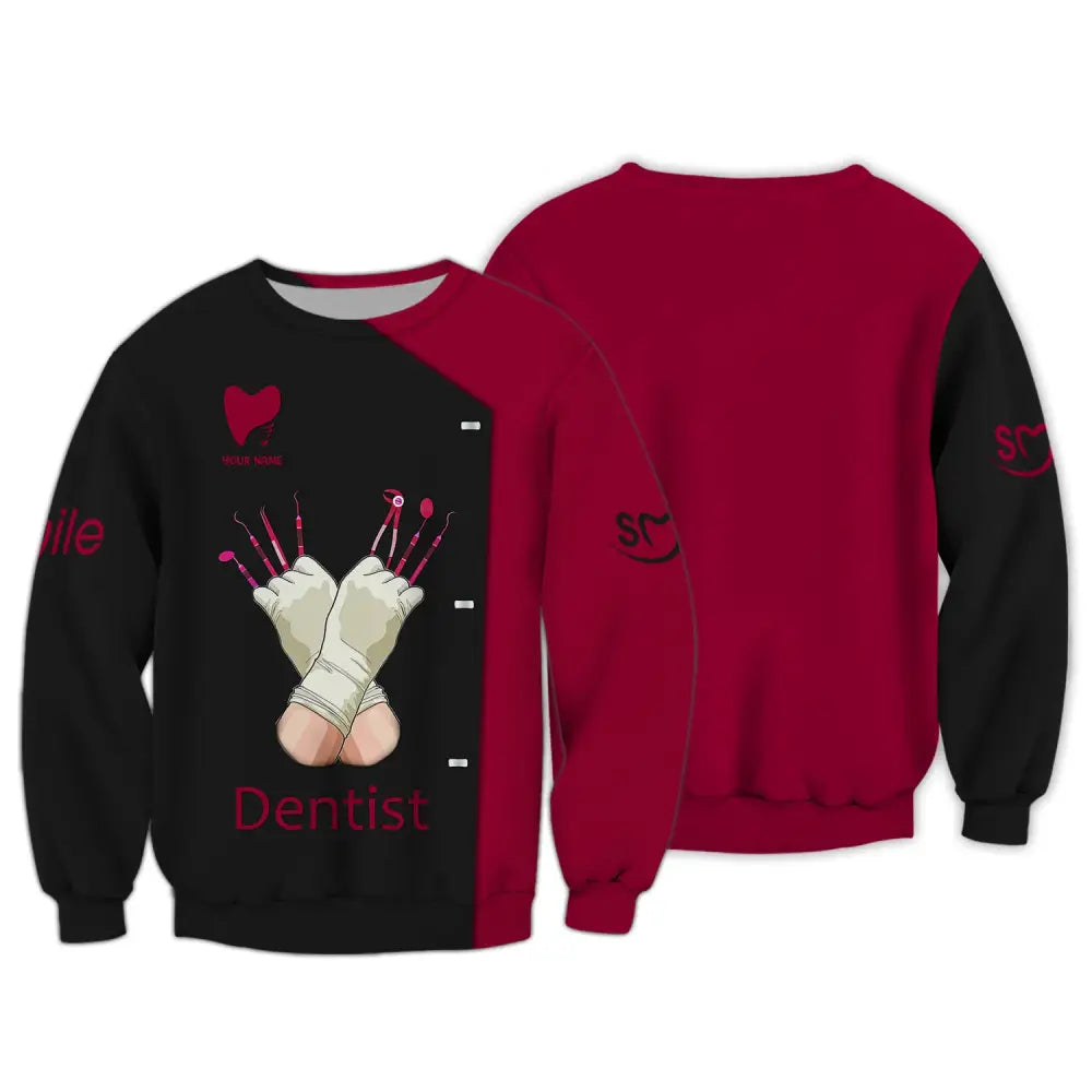 Women Shirt Dental Dentist Hoodie Sportwear Long Sleeve / S T-Shirt