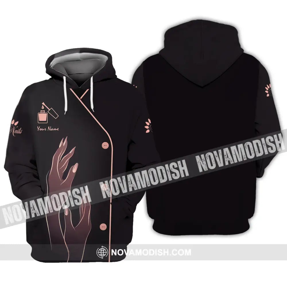 Women Shirt Nail Technician Artist Hoodie Tech T-Shirt