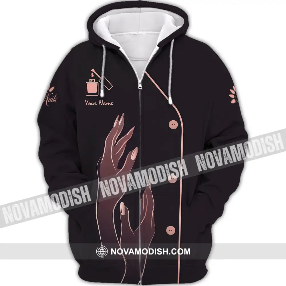 Women Shirt Nail Technician Artist Hoodie Tech T-Shirt