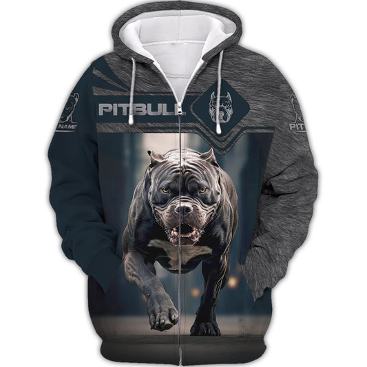 Unisex Shirt, Custom Name Pitbull T-Shirt, Shirt For Dog Lovers