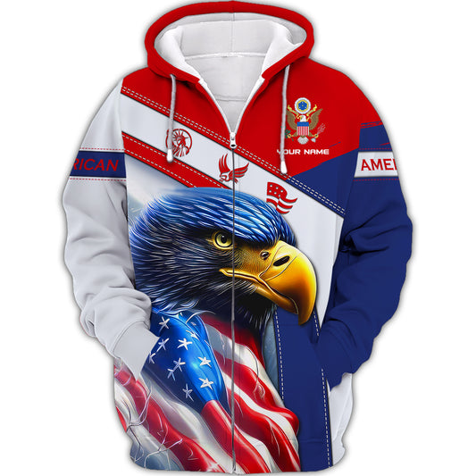 Unisex Shirt, Custom Name America Shirt, America Eagle, America Love T-Shirt