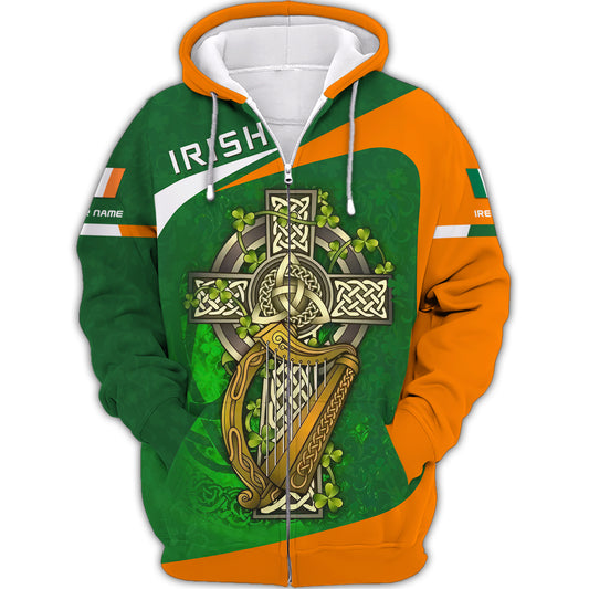 Unisex Shirt, Custom Name Irish T-Shirt, Ireland Hoodie Polo Shirt