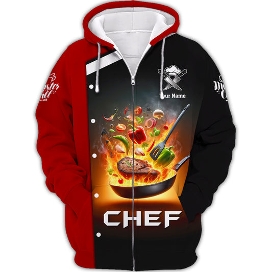 Unisex Shirt, Custom Name Chef Shirt, Cooking Chef Polo, Gift for Cooking Lovers