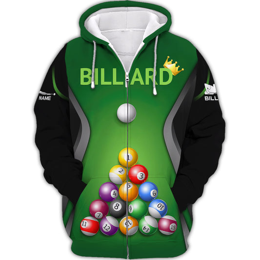 Man Shirt, Custom Billiards Polo Shirt, Billiards T-shirt, Billiards Balls, Shirt For Billiards Players