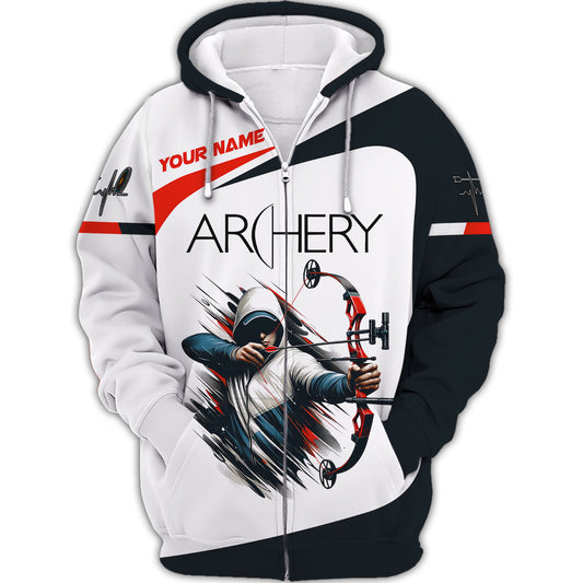 Unisex Shirt, Custom Name Archery T-Shirt, Archery Polo, Archery Gifts, Shirt For Archery Lovers