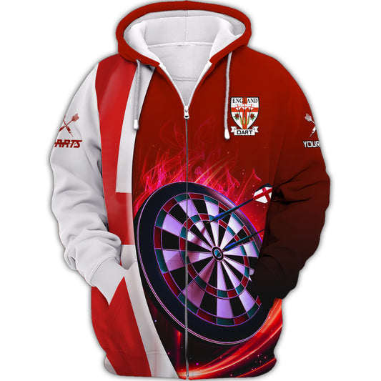 Unisex Shirt, Custom Dart England Polo Shirt, Darts Hoodie, Darts Team T-Shirt, Gift for Darts Players