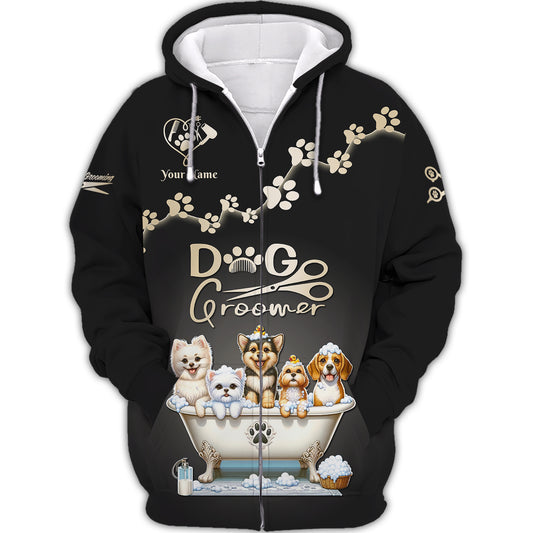 Unisex Shirt, Custom Name Dog Groomer Shirt, Dog Grooming Salon Shirt, Shirt for Dog Groomers