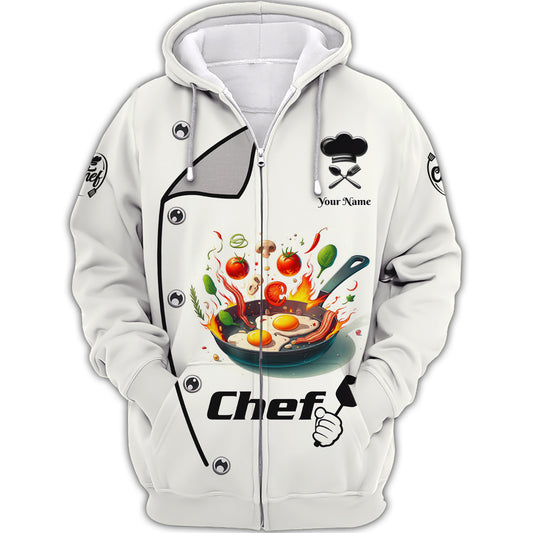 Unisex Shirt, Custom Name Chef Shirt, Chef T-shirt Hoodie, Gift for Cooking Lovers