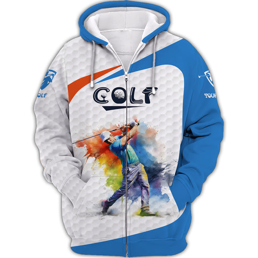 Man Shirt, Custom Name Golf Shirt, Gift for Golf Lover, Golf Player Shirt