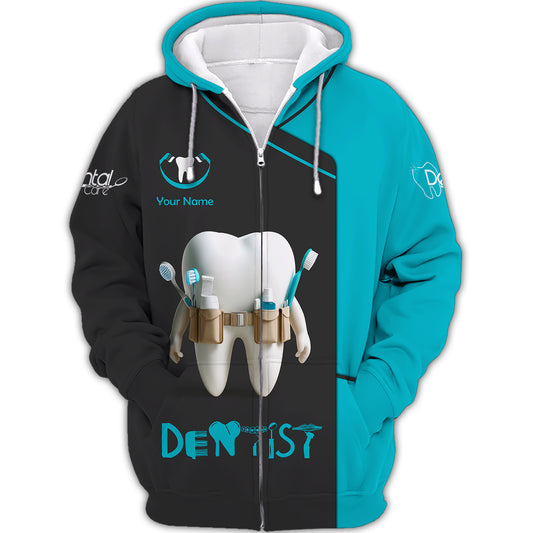 Unisex Shirt, Custom Name Dentist Shirt, Dentist Polo Hoodie, Dental Shirt, Gift for Dentists